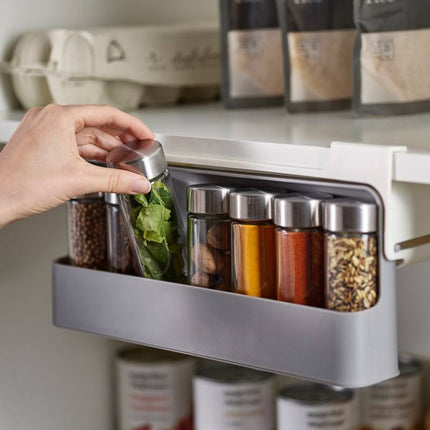 Hanging Spice Rack Organizer - Pull Out Under Cabinet Storage