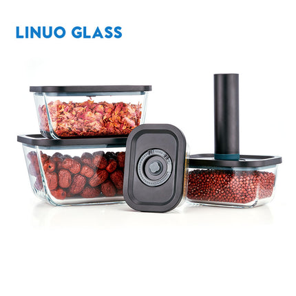Airtight Glass Food Container with Vacuum Pump - Keeps Food Fresh Longer