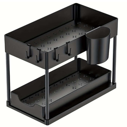 Under Cabinet Storage Organizer - Multi-Purpose Pull-Out Organizer for Kitchen & Bathroom