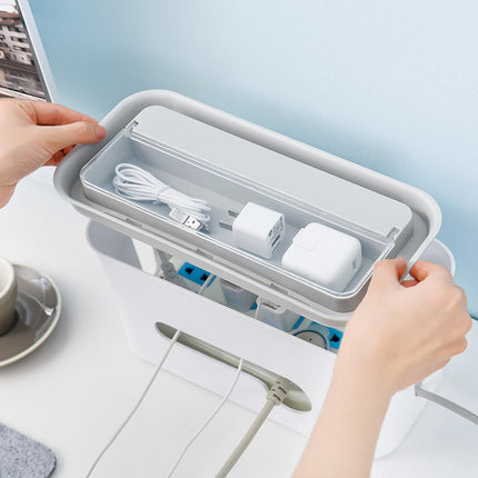 Cord Organizer - Power Cord Cable Charger Storage Box