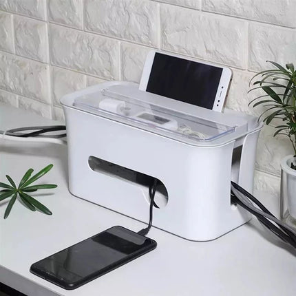 Cord Organizer - Power Cord Cable Charger Storage Box