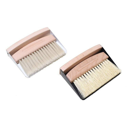 Mini Sweeping Set - Wooden Brush, Metal Dustpan, Compact Design