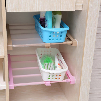 Extendable Punch-Free Closet Storage Rack – Adjustable Wardrobe Shelf & Tension Rod