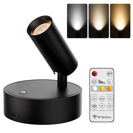 LED Wall Spotlight with Remote - Rotatable Bedside Night Light