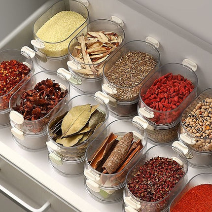 4 Layer Air-Tight Spice & Food Containers - Leakproof & Freezer Safe