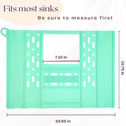 Foldable Silicone Makeup Brush Cleaning Mat – Sink Topper & Countertop Protector