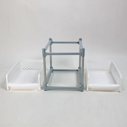 Under Sink Cabinet Organizer – 2-Tier Sturdy Storage Rack with Sliding Drawers