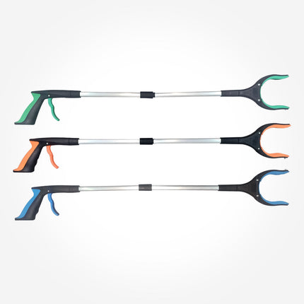 Folding Reacher Tool with 360° Rotating Jaw plus Magnet - Pick Up Without Bending