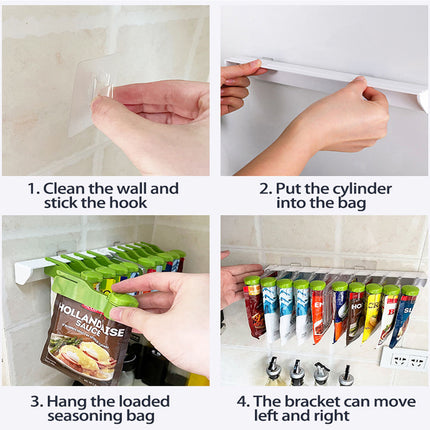 Nail-Free Spice Organizer - Wall-Mounted & Rotating