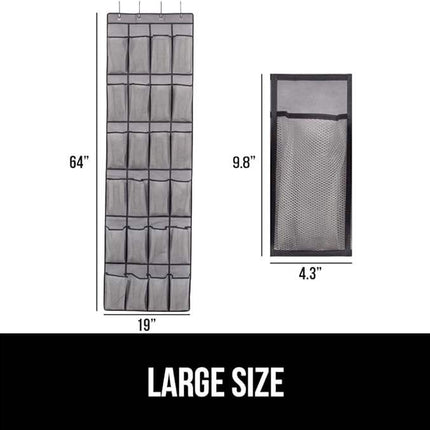 Dual-Sided Wardrobe Organizer - Mesh Pockets, Rotating Hanger & Over-the-Door Storage