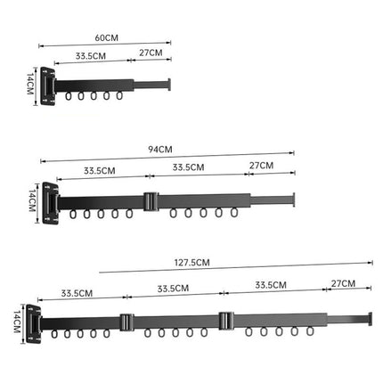 Space Saving Aluminum Clothes Drying Rack - Extendable & Foldable