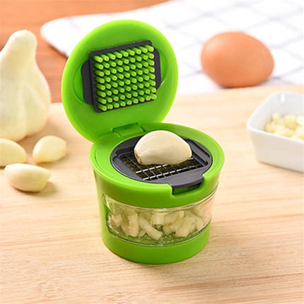 Garlic Press Chopper Grinder – Mini Portable Garlic Grater & Crusher, Stainless Steel Kitchen Tool