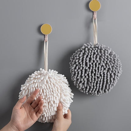 Soft Fuzzy Hand Towel Ball - High Absorbent Bathroom Essential