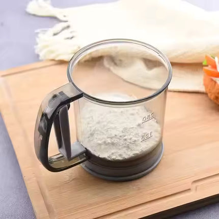 Fine Mesh Flour Sifter - Multifunctional Hand Press Design for Baking & Kitchen Use