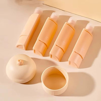 Refillable Travel Containers - 4-Piece Cosmetic Toiletries Set