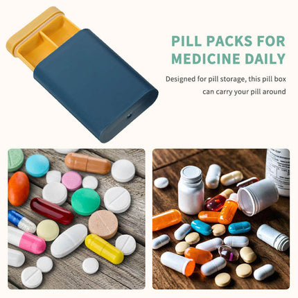 Small Travel Pill Container - 6-Grid Medicine Box