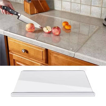 Large Clear Acrylic Cutting Board with Counter Lip – Non-Slip Transparent Kitchen Chopping Board