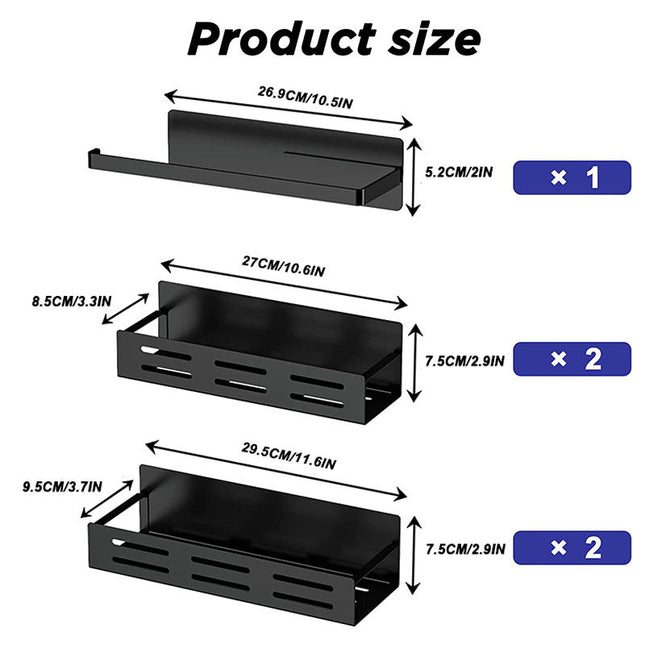 Wall‑Mounted Magnetic Spice Rack & Paper Towel Holder – Stylish Kitchen Storage Solution