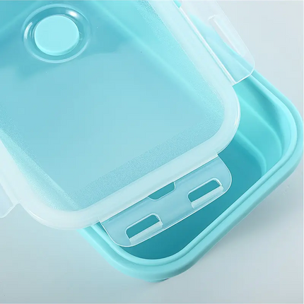 Silicone Lunch Box with Lid - Collapsible and Portable