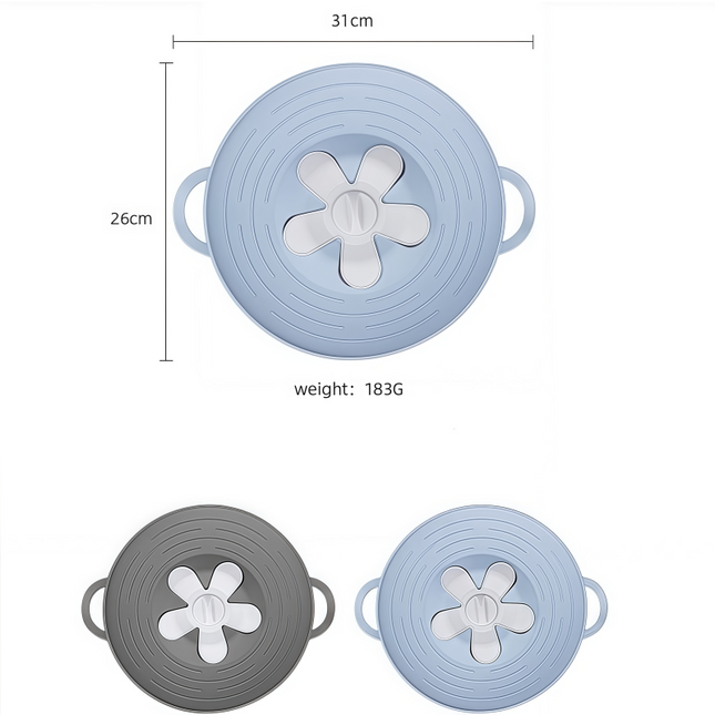 Silicone Lid for Cooking -Anti-Splatter and Overflow Protection