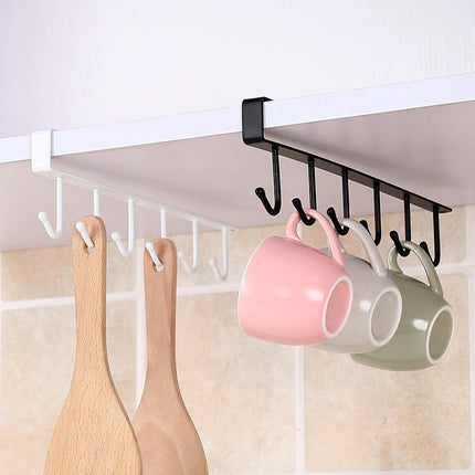 Multifunction Kitchen Mug Rack - 6 Hooks