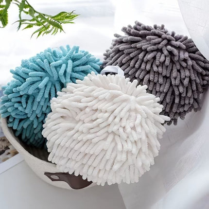 Soft Fuzzy Hand Towel Ball - High Absorbent Bathroom Essential