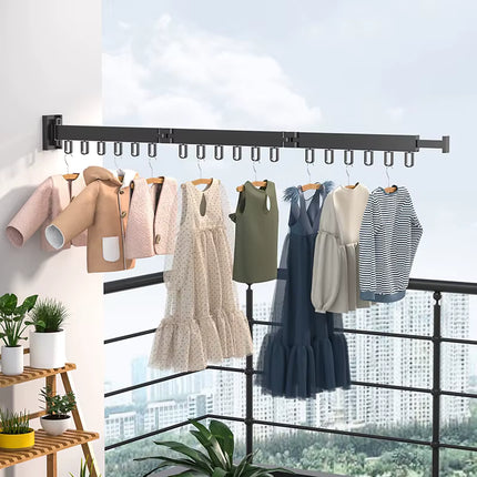 Space Saving Aluminum Clothes Drying Rack - Extendable & Foldable