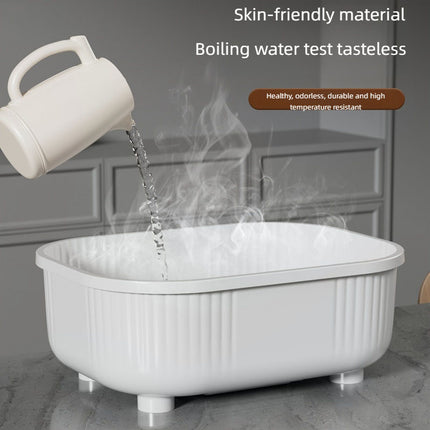 Double-Layer Kitchen Dish Rack with Dustproof Lid & Drain Tray – Space-Saving Drying Organizer