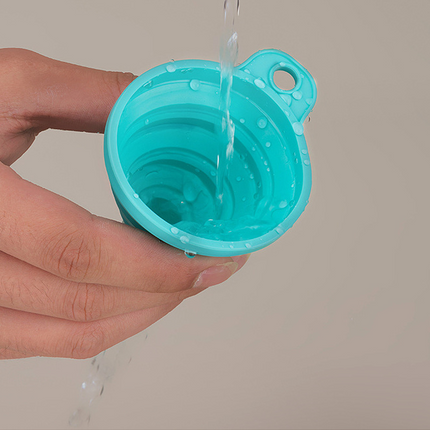 Collapsible Kitchen Funnel - Food Grade Silicone, Easy to Use and Store