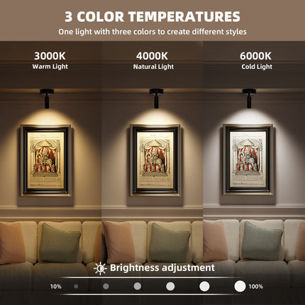 LED Wall Spotlight with Remote - Rotatable Bedside Night Light