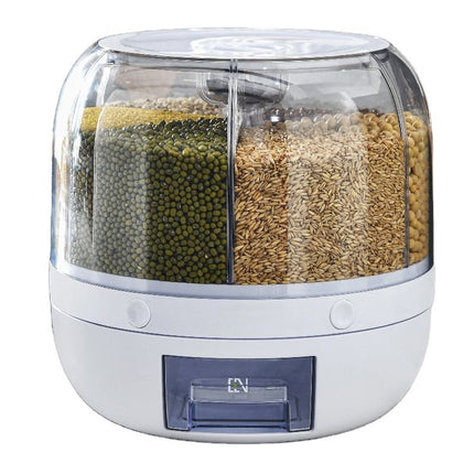 Airtight Rotating Rice Dispenser – Moisture-Proof Grain & Cereal Storage Box