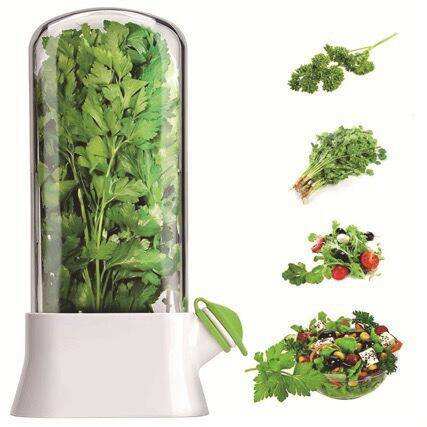 Premium Herb Keeper for Refrigerator – Herb Saver Container Keeps Cilantro & Fresh Herbs Crisp Longer