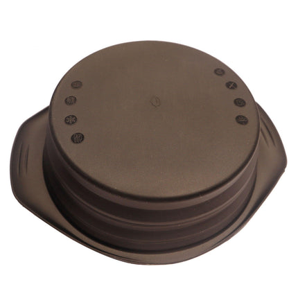 Heat-Resistant Silicone Microwave Steamer Pot – Collapsible Round Bowl with Lid & Handle