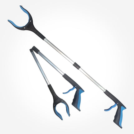 Folding Reacher Tool with 360° Rotating Jaw plus Magnet - Pick Up Without Bending