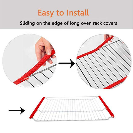 Oven Rack Silicone Shields - Protect Against Burns