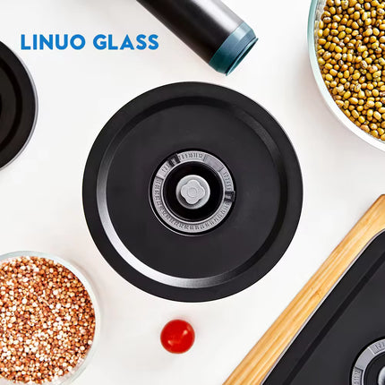 Airtight Glass Food Container with Vacuum Pump - Keeps Food Fresh Longer