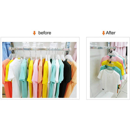 Space-Saving Cascading Hanger Links for Clothes & Wardrobe Organization