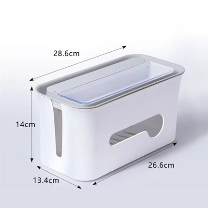 Cord Organizer - Power Cord Cable Charger Storage Box