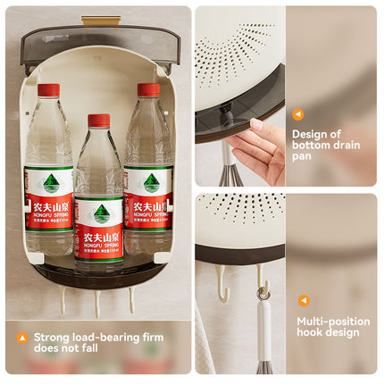 Functional Cutlery Storage Box – Wall Mounted, Large Capacity Plastic Organizer for Kitchen Spoons & Chopsticks