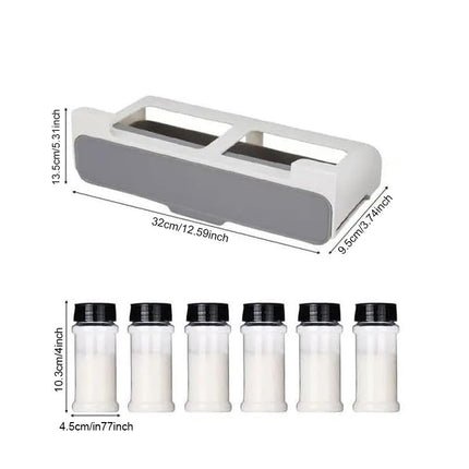Hanging Spice Rack Organizer - Pull Out Under Cabinet Storage