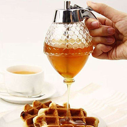 No-Drip Honey Syrup Dispenser - Portable & Convenient