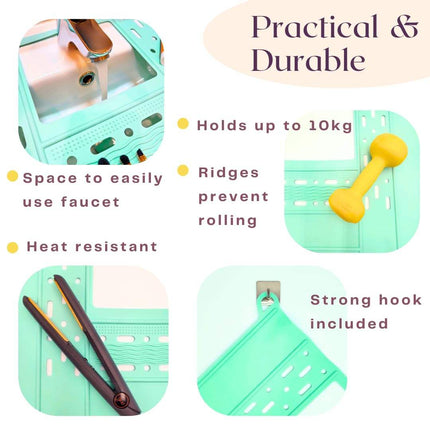 Foldable Silicone Makeup Brush Cleaning Mat – Sink Topper & Countertop Protector