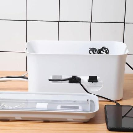 Cord Organizer - Power Cord Cable Charger Storage Box