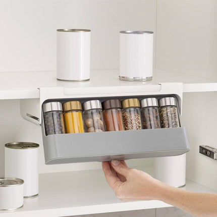 Hanging Spice Rack Organizer - Pull Out Under Cabinet Storage