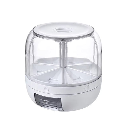 Airtight Rotating Rice Dispenser – Moisture-Proof Grain & Cereal Storage Box