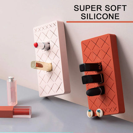 Silicone Lipstick Holder Cosmetic Organizer - Lipstick Holder Makeup Display Case