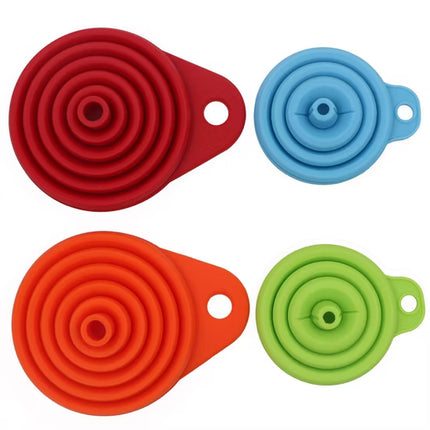 Collapsible Kitchen Funnel - Food Grade Silicone, Easy to Use and Store