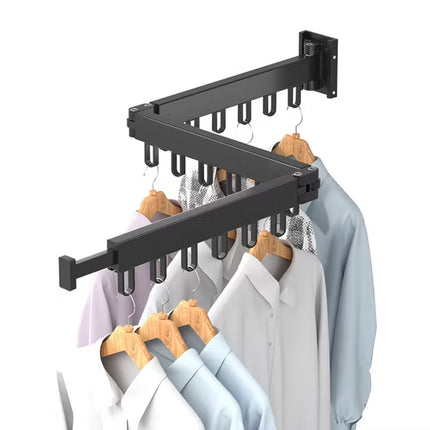 Space Saving Aluminum Clothes Drying Rack - Extendable & Foldable