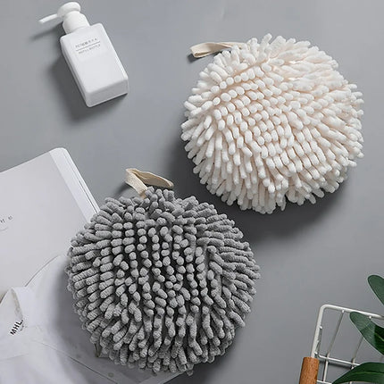 Soft Fuzzy Hand Towel Ball - High Absorbent Bathroom Essential