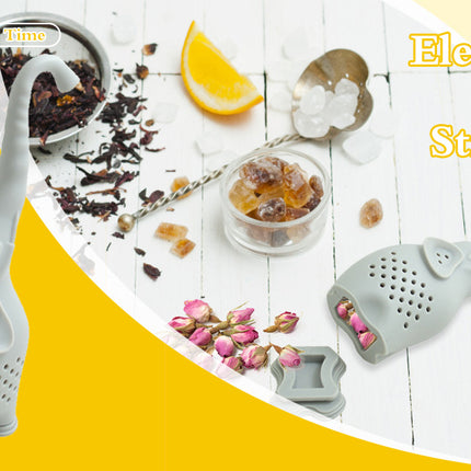 Portable Elephant Tea Strainer - Fun Silicone Tea Infuser